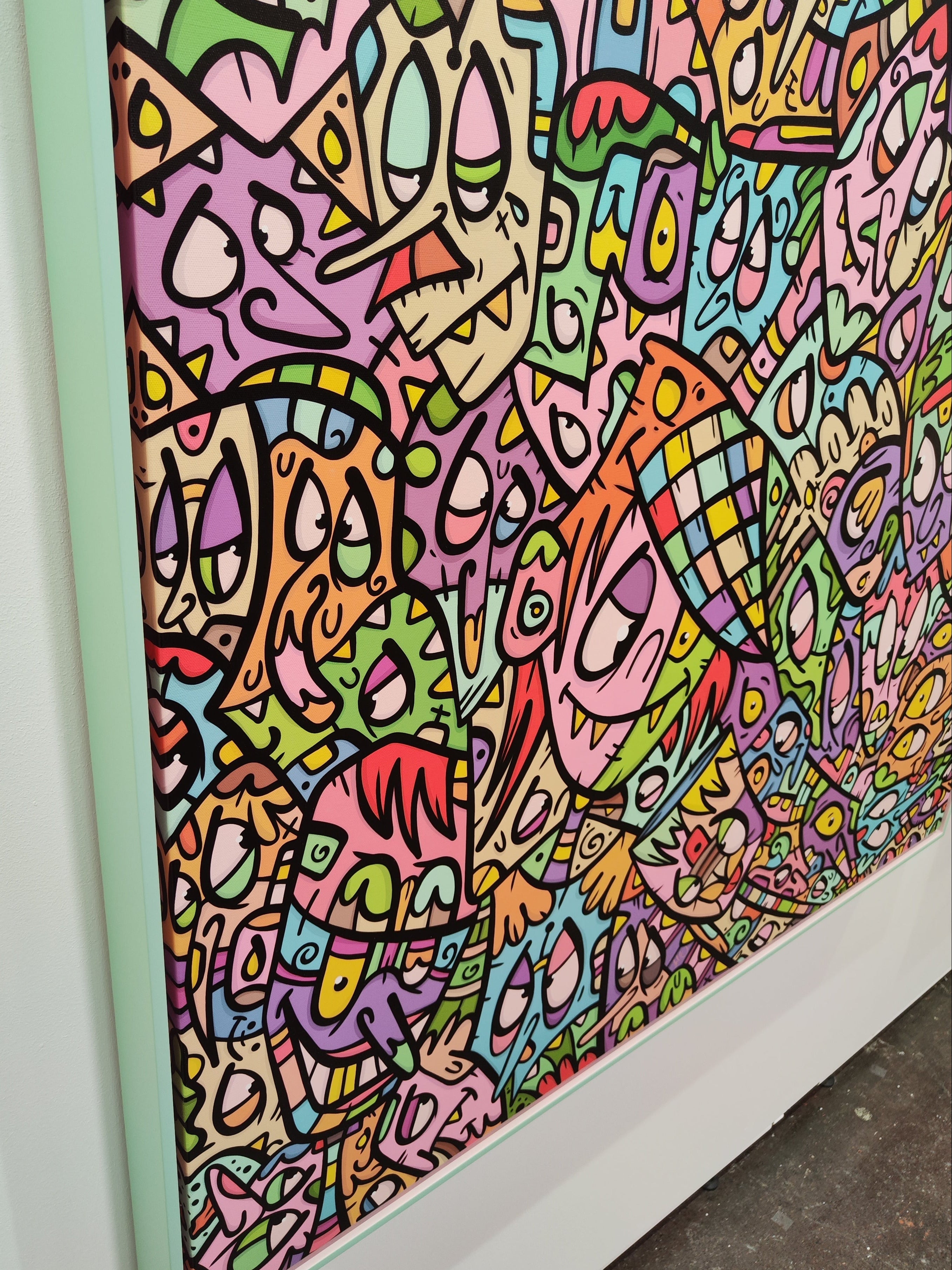 close-up painting detail